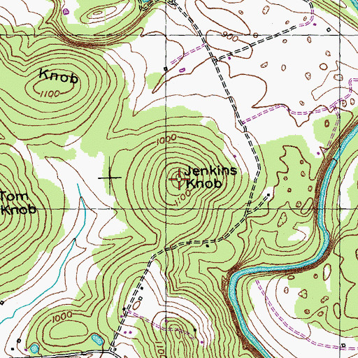 Topographic Map of Jenkins Knob, KY