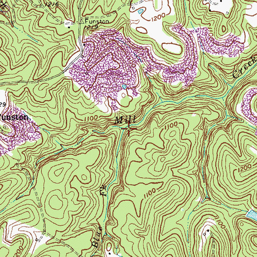 Topographic Map of Jim Blue Fork, KY
