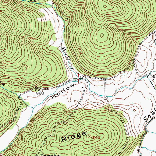 Topographic Map of Jode Hollow, KY