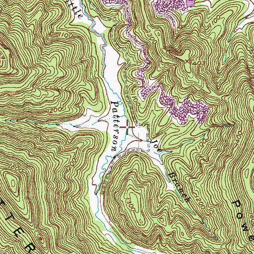 Topographic Map of Joe Branch, KY