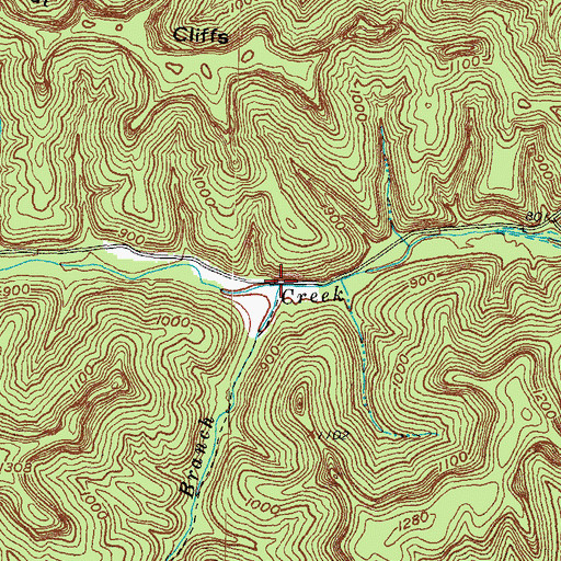 Topographic Map of Joes Branch, KY