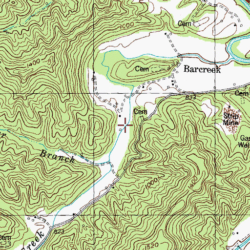 Topographic Map of John Wilson School, KY