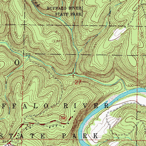 Topographic Map of Little Panther Creek, AR