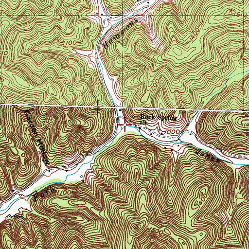 Topographic Map of Jones Fork, KY
