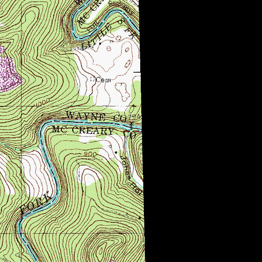 Topographic Map of Jones Hollow, KY