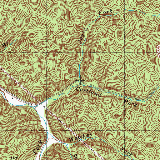 Topographic Map of Joyce Fork, KY