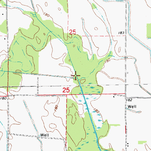 Topographic Map of Little Piney Creek, AR