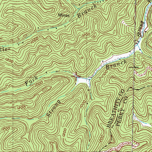 Topographic Map of Kay Fork, KY