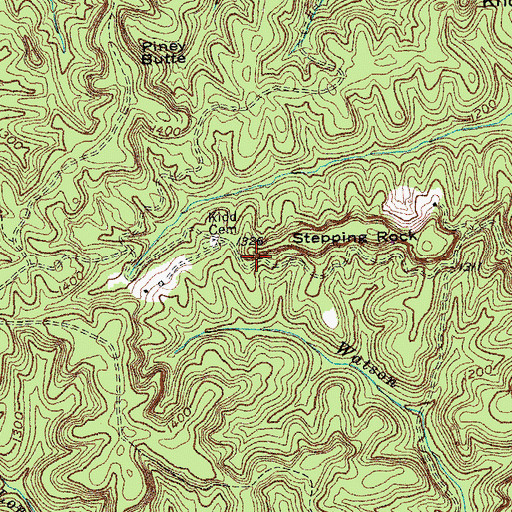 Topographic Map of Kidd Cemetery, KY