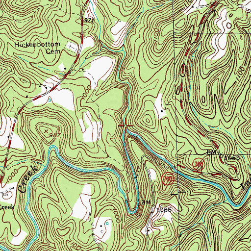 Topographic Map of Kilburn Fork, KY