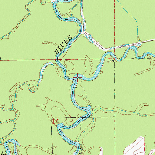 Topographic Map of Little River, AR