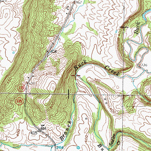 Topographic Map of King Branch, KY