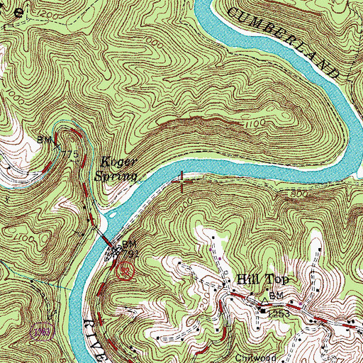 Topographic Map of Koger Spring, KY