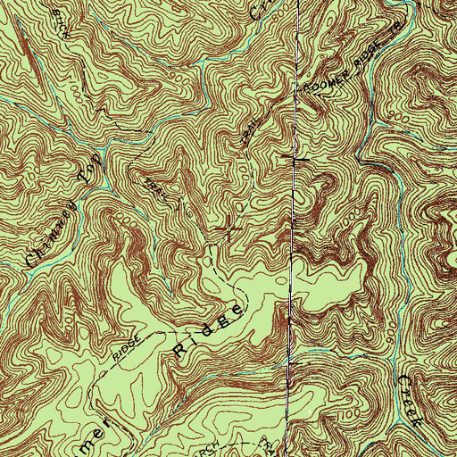 Topographic Map of Koomer Ridge Trail, KY