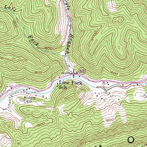 Topographic Map of Koyle Branch, KY