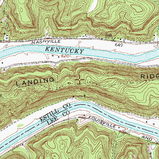 Topographic Map of Old Landing Ridge, KY
