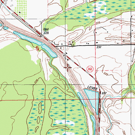 Topographic Map of Little Rock Gillett Levee, AR