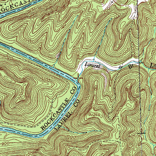 Topographic Map of Laurel Branch, KY