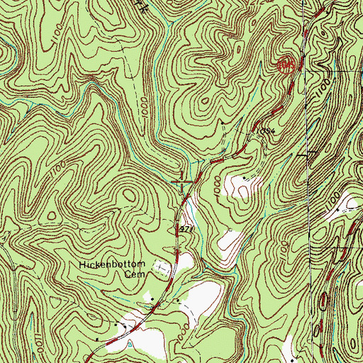 Topographic Map of Laurel Fork, KY