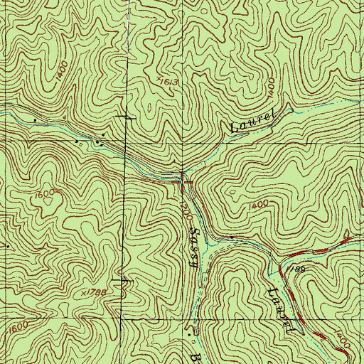 Topographic Map of Laurel Fork, KY