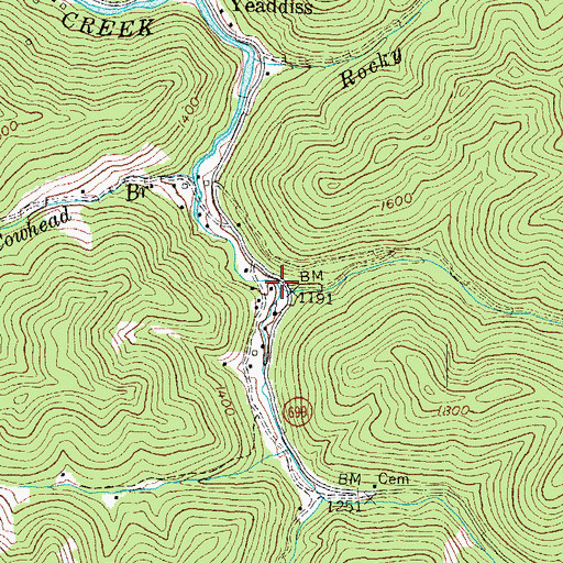 Topographic Map of Laurel Fork, KY