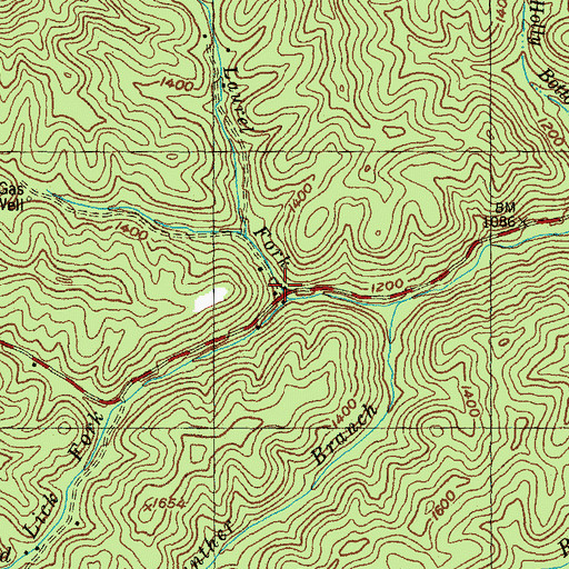 Topographic Map of Laurel Fork, KY