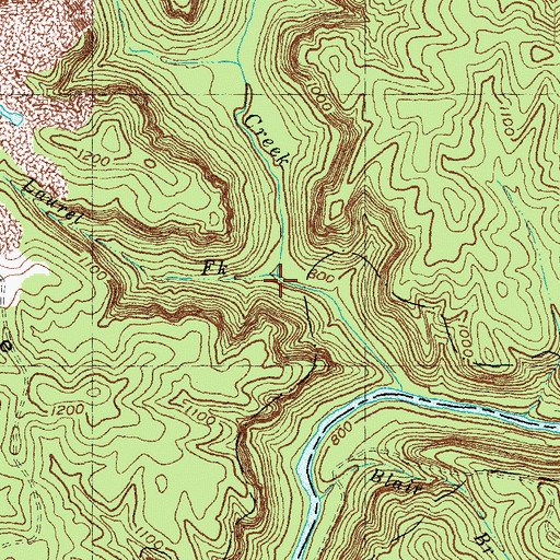 Topographic Map of Laurel Fork, KY