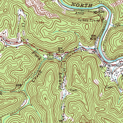 Topographic Map of Laurel Fork, KY
