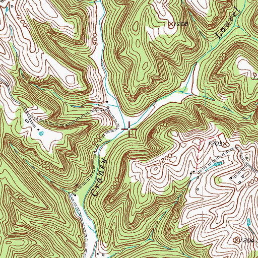 Topographic Map of Laurel Fork, KY