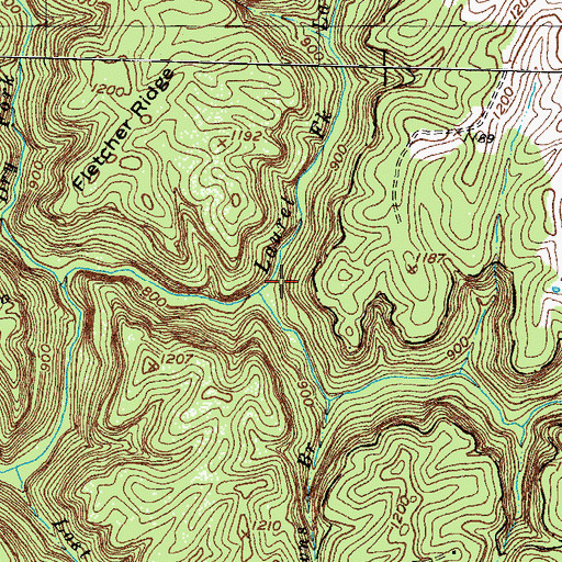 Topographic Map of Laurel Fork, KY