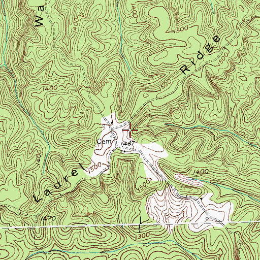 Topographic Map of Laurel Ridge, KY