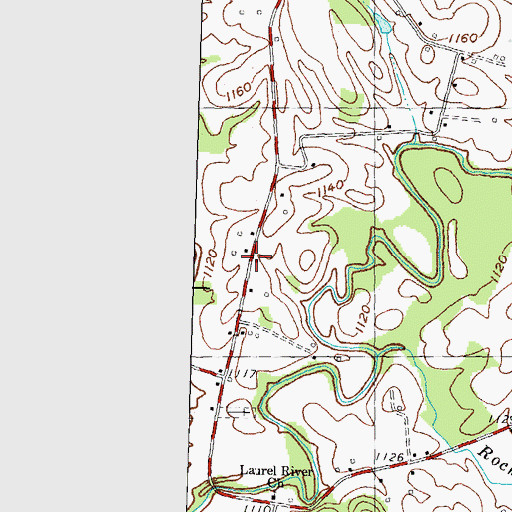 Topographic Map of Laurel River School, KY