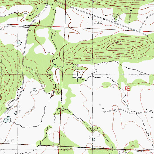 Topographic Map of Little Sixmile Creek, AR