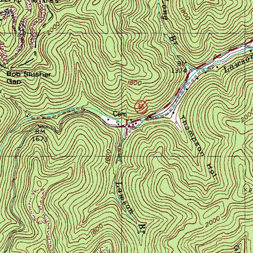 Topographic Map of Lawson Branch, KY