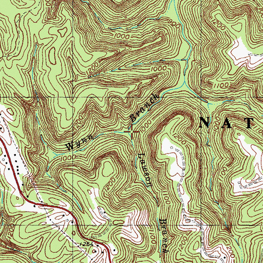 Topographic Map of Lawson Branch, KY