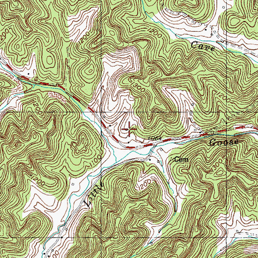 Topographic Map of Lebanon School, KY