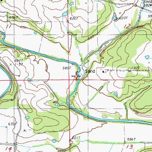 Topographic Map of Little Strawberry River, AR