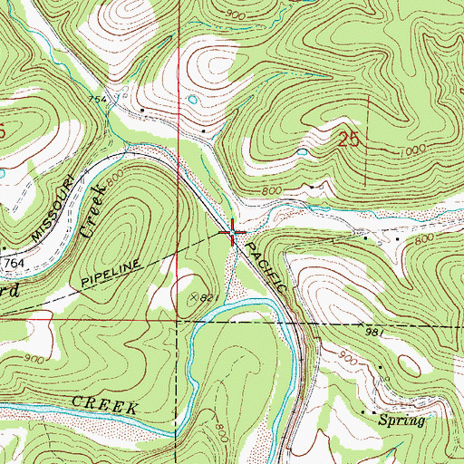 Topographic Map of Little Sugar Creek, AR
