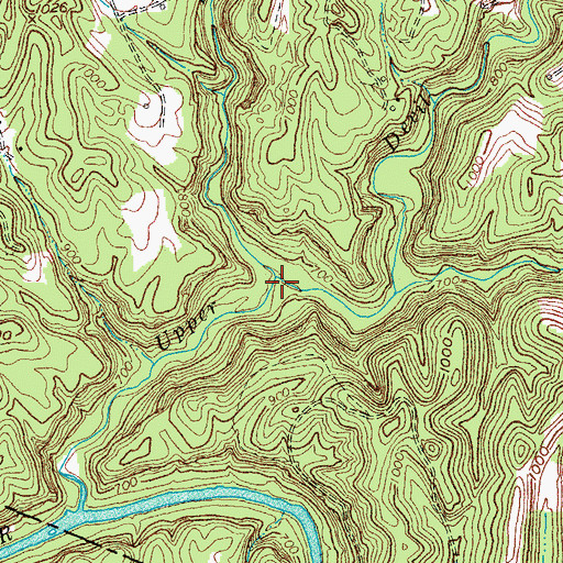 Topographic Map of Left Fork Upper Devil Creek, KY