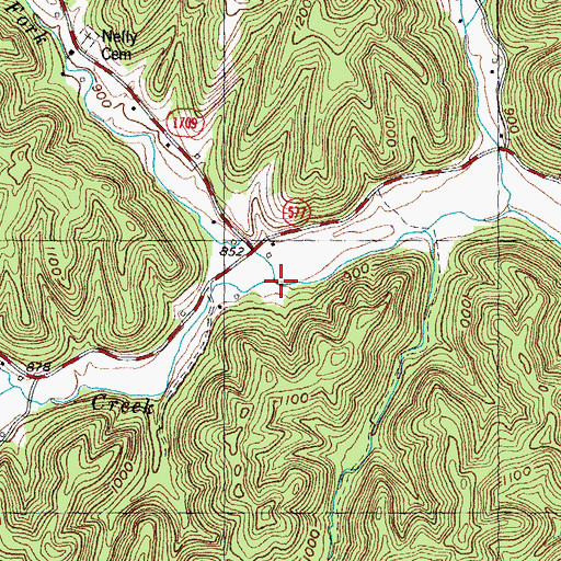 Topographic Map of Leger Fork, KY