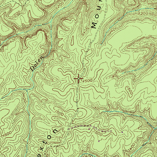 Topographic Map of Lexton Mountain, KY
