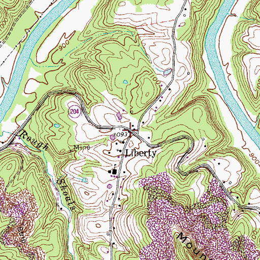 Topographic Map of Liberty, KY