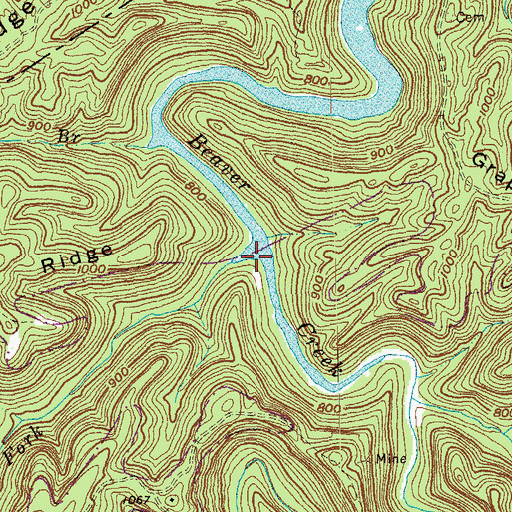 Topographic Map of Lick Fork, KY