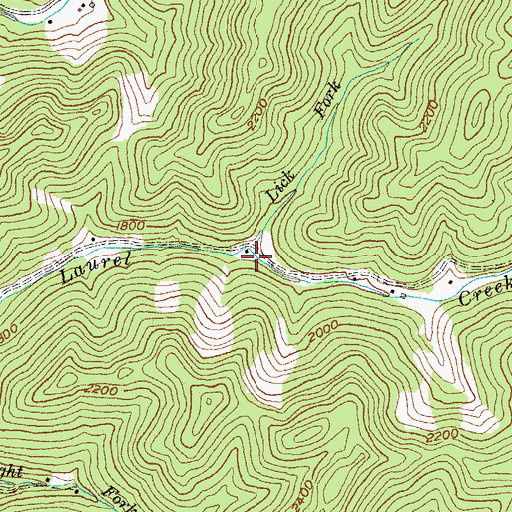 Topographic Map of Lick Fork, KY