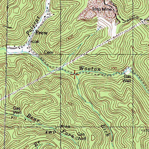 Topographic Map of Lick Fork, KY