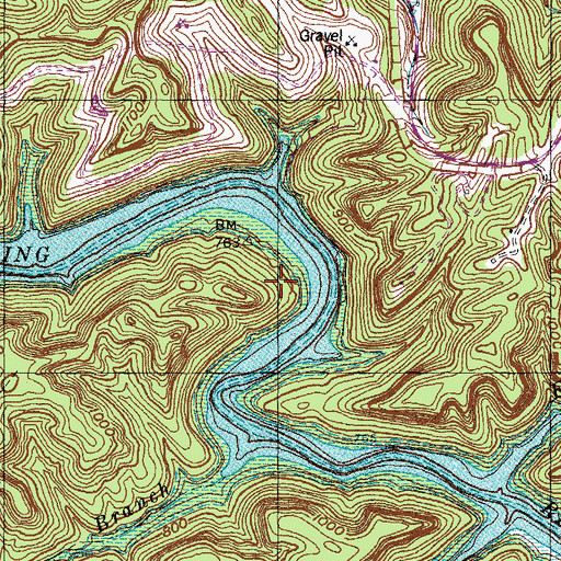 Topographic Map of Licking River School, KY