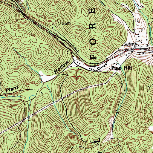 Topographic Map of Lime Plant Hollow, KY