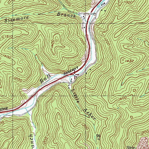 Topographic Map of Little Asher Branch, KY