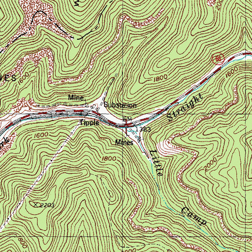 Topographic Map of Little Camp Branch, KY