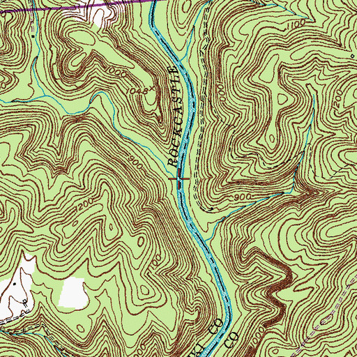 Topographic Map of Little Clifty Creek, KY